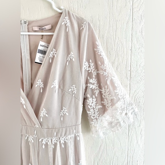 Bohme Antoinette Ivory Beige Lace Maxi Dress - Picture 3 of 3